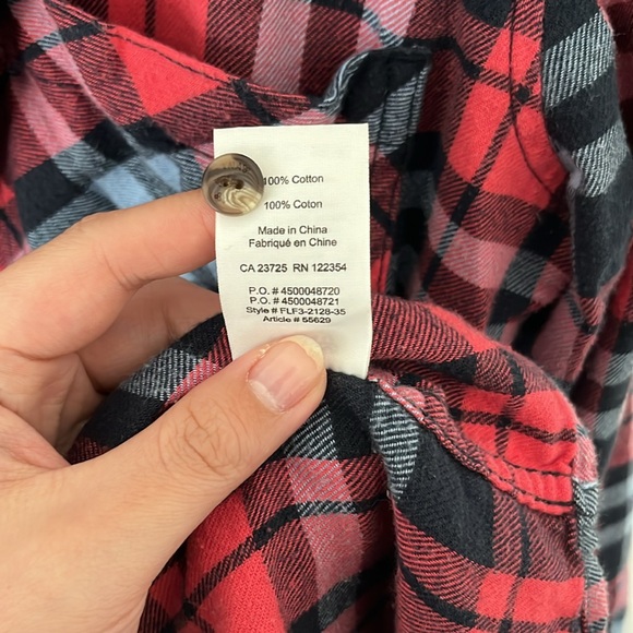 ❤️ Oversized 100% Cotton TNA Flannel Plaid Shirt - Size M - Picture 5 of 7